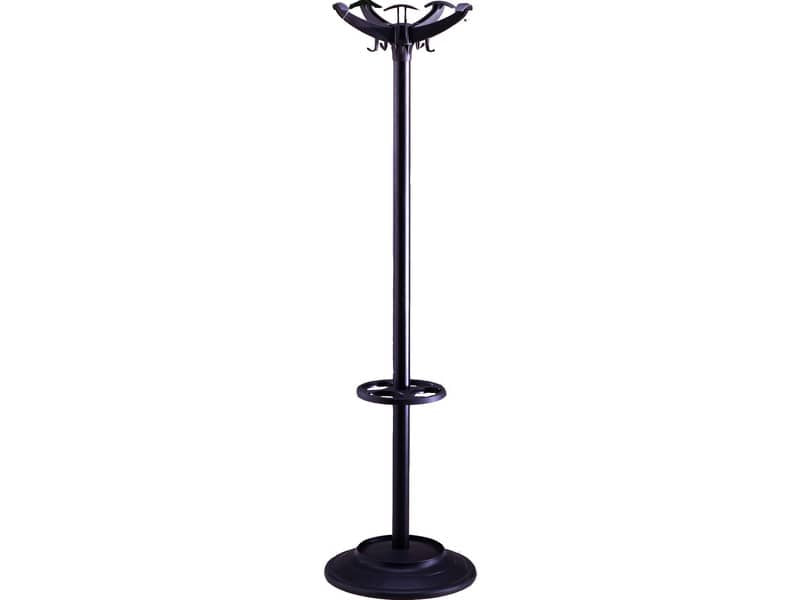 Appendiabiti da terra Unisit Helix con portaombrelli - h. 168 cm - nero APUEL/N