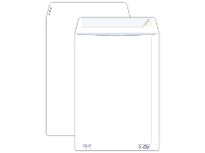 Buste a sacco bianche autoad. removibili Pigna Envelopes Competitor String 100 g/m² 250x353 mm conf. 500