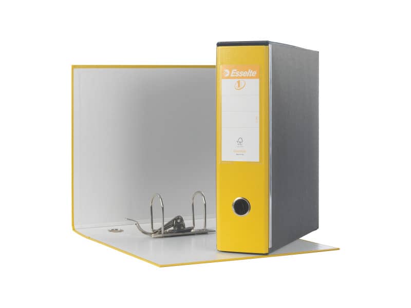 Registratore con custodia Esselte G53 Eurofile commerciale Dorso 8 cm cartone rivestito in PP bianco vivida