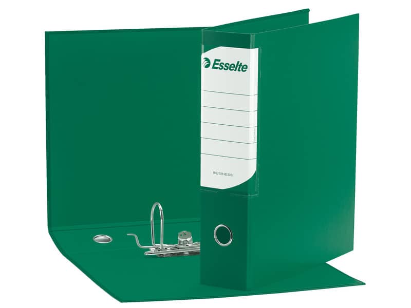 Registratore con custodia Esselte G95 BUSINESS protocollo Dorso 8 cm cartone plastificato verde