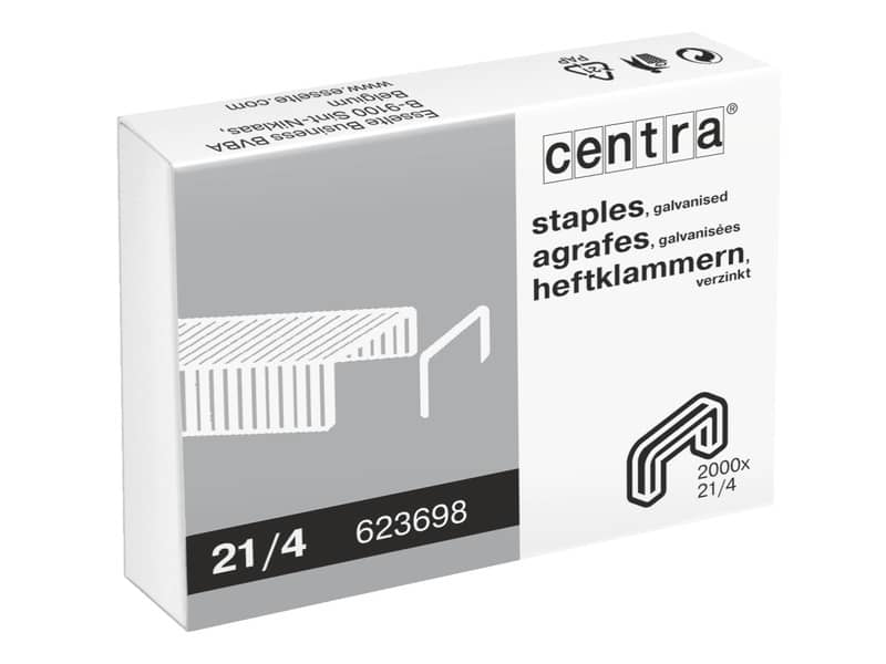Punti per cucitrici CENTRA 21/4 mm passo 6 conf. da 2000