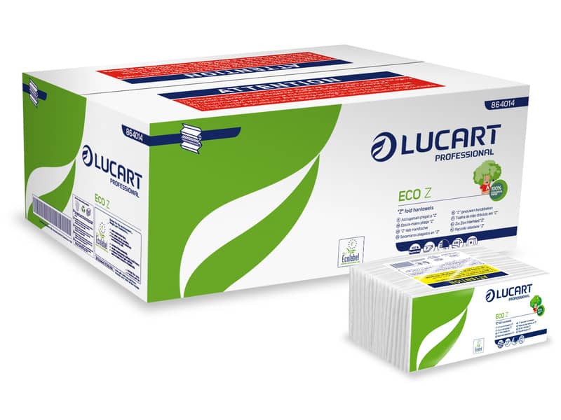 Asciugamani piegati a ''Z'' Lucart Eco Z 21,5x23,5 cm 2 veli conf. da 220 ff - 864014U