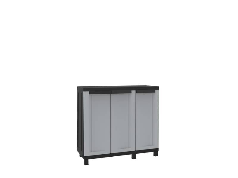 Armadietto a tre ante TERRY Twist Black 102B grigio/nero 102x39x91,5 cm