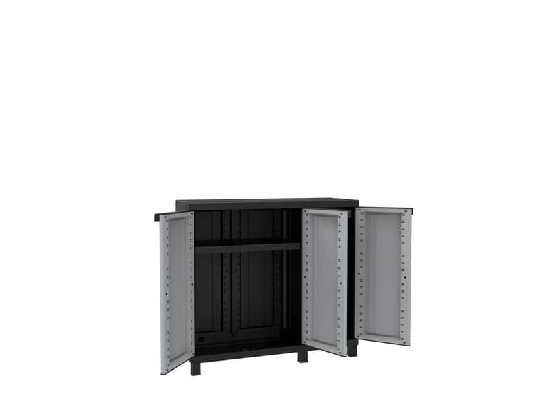 Armadietto a tre ante TERRY Twist Black 102B grigio/nero 102x39x91,5 cm