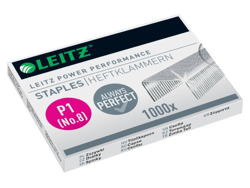 Punti metallici 6/4 Leitz in metallo zincato scatola da 1000 punti