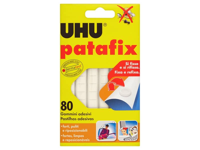 Gommini adesivi Uhu Patafix bianco Conf. 80 pezzi
