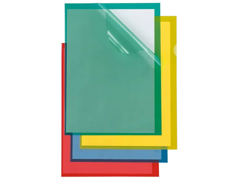 Cartelline a L in PP Sei Rota Poli 150 Color A4 blu - alto spessore - conf. 25 pezzi