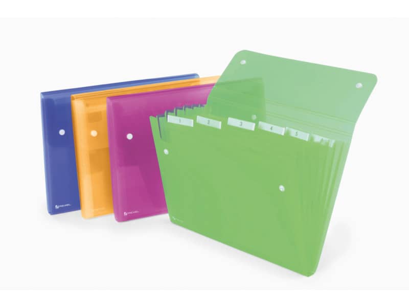 Archiviatore a soffietto Rexel Ice 6 tasche A4 assortiti