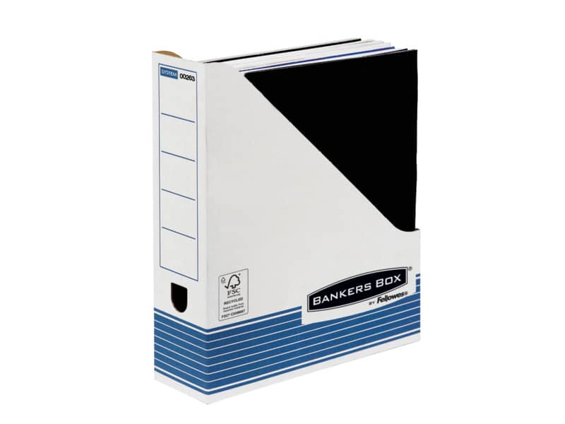 Scatola archivio FELLOWES Bankers Box® System 8x31,6x26,3 cm blu/bianco portariviste A4