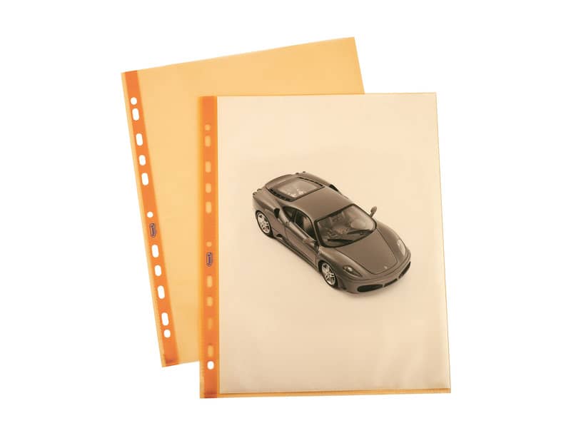 Buste a foratura universale lisce FAVORIT Art Superior 22x30 cm arancione conf. da 25