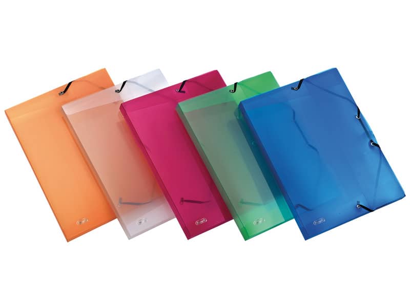 Cartellina a 3 lembi con elastico FAVORIT Lumina 24x32 cm dorso 2,5 cm