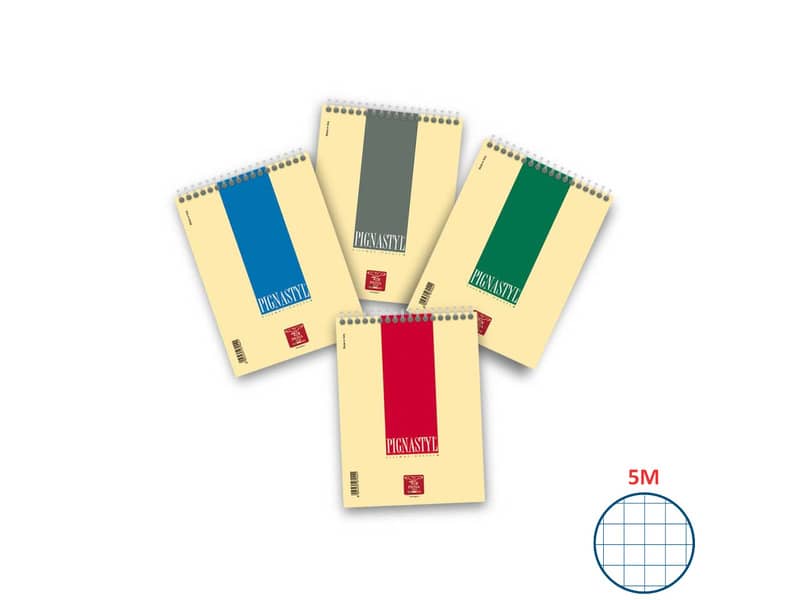 Blocco spiralato 60 fogli Pigna Pignastyl A5 5mm 02156275M