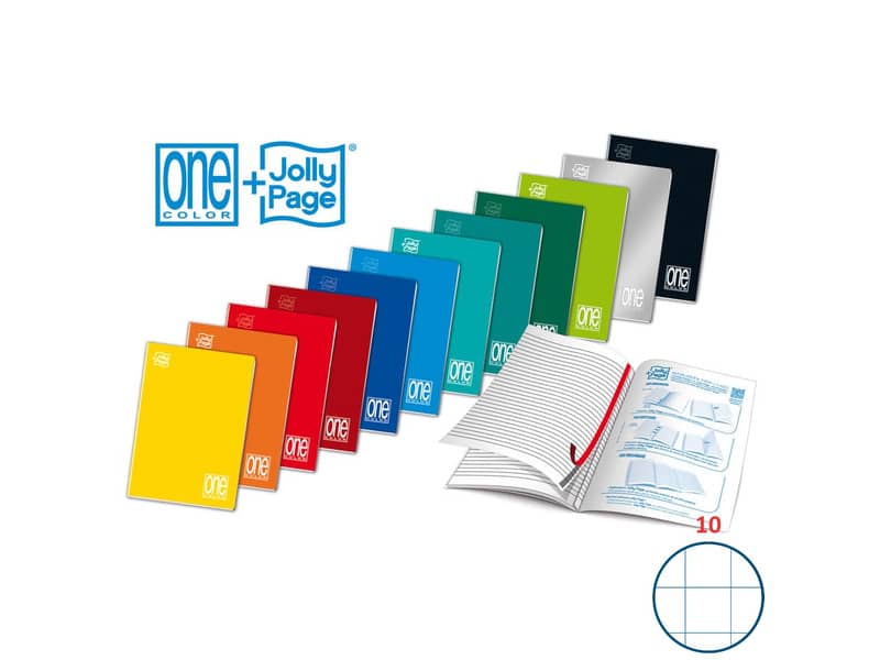 Maxi quaderno One Color A4 punto metallico - 20+1 ff 80 g/m² - rigatura 4 mm - 1410