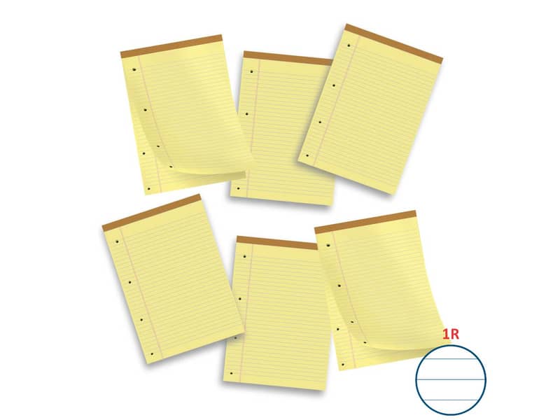 Blocco punto metallico 50 fogli Pigna Legal A4 giallo confezione da 10 pezzi - 0514394RM