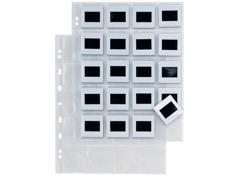 Buste a foratura universale Sei Rota Atla F per diapositive 20 spazi 5,5x5,5 cm trasparente conf.10 buste