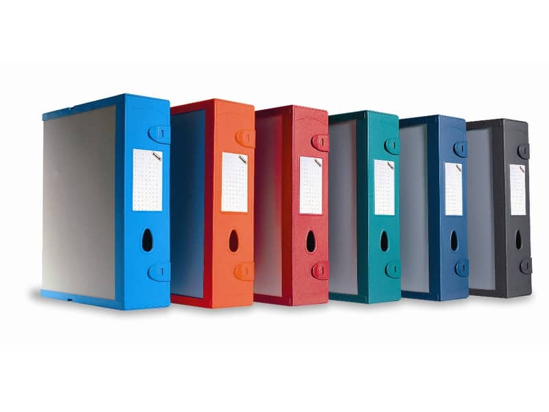 Scatola archivio LEONARDI Combi Box E500 dorso 9 cm azzurro - 29,8x36,2 cm E500AZ