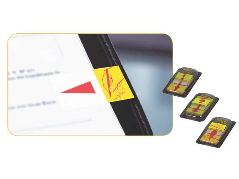 Segnapagina removibili Post-it® Index Medium ''Firma qui'' 50 fogli giallo 680-31