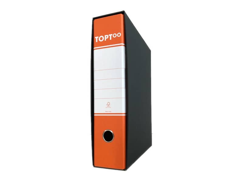Registratore commerciale TOPToo con custodia dorso 8 cm arancio 23x30 cm - FMCRTU8AR