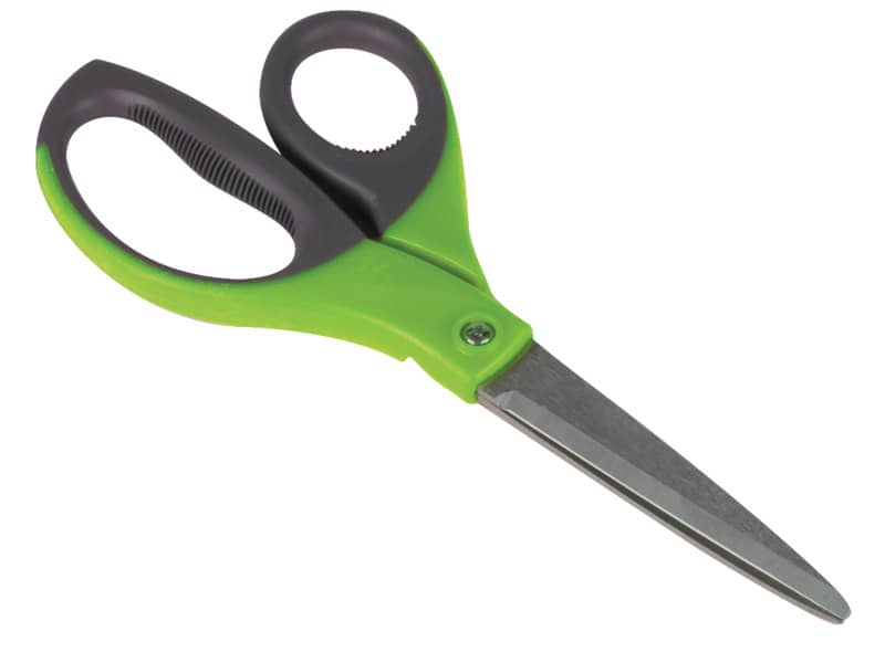Forbici universali in blister Q-Connect Elite Softgrip grigio/verde 18 cm