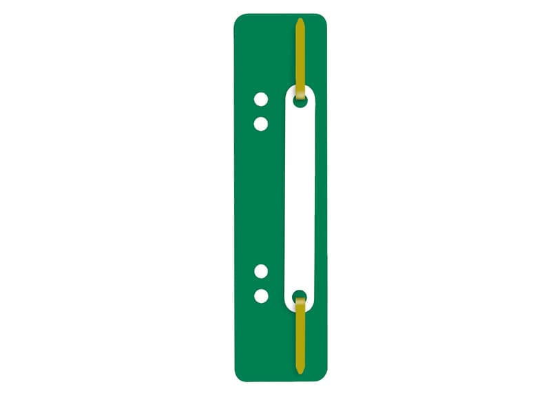 Pressini fermafogli Q-Connect 34x150 mm verde conf. da 25
