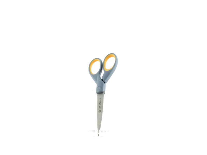 Forbici Westcott Softgrip Titanium Super simmetrica giallo/grigio lama 18 cm E- 00