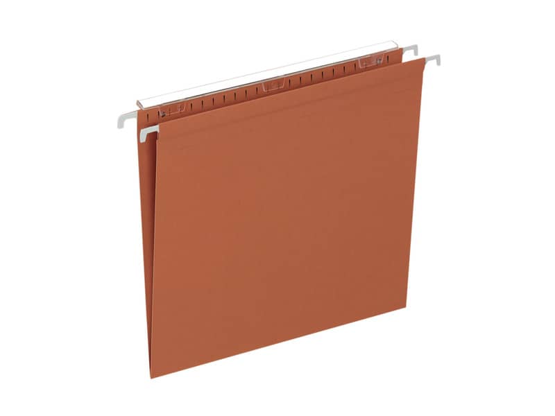 Cartelle sospese per cassetto Favorit Defi interasse 33 cm arancione fondo V Conf. 25 pezzi