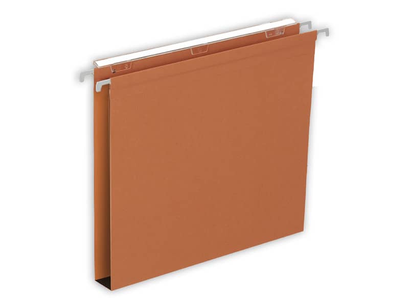 Cartelle sospese per cassetto Favorit Defi interasse 39 cm arancione fondo U3 Conf. 25 pezzi