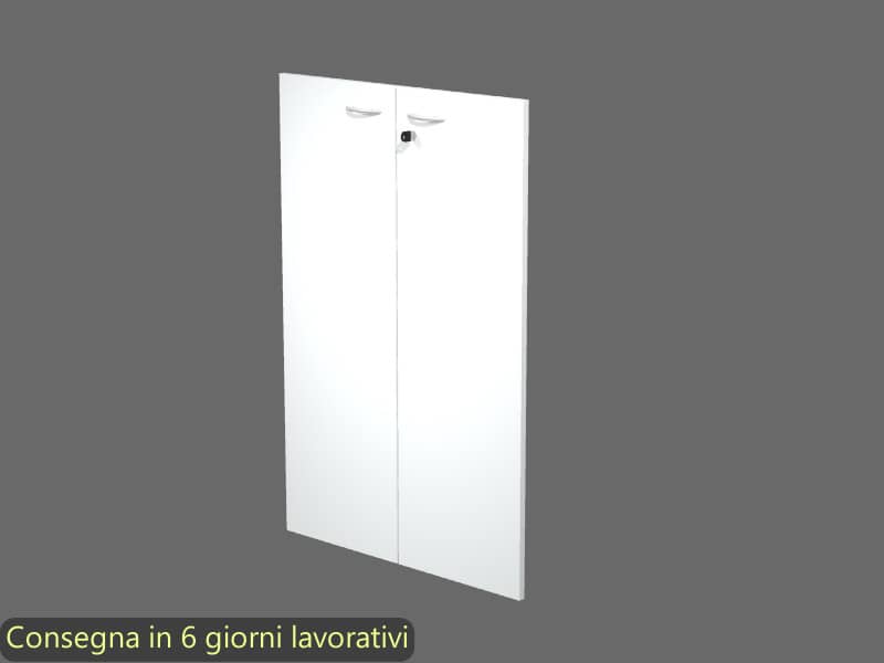 Ante con serratura bianco 80x115 cm in melaminico per mobile medio linea Presto Artexport - 60069M/3