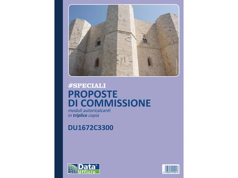 Blocco proposte di commissione Data Ufficio A4 - 33x3 copie autoricalcanti DU1672C3300