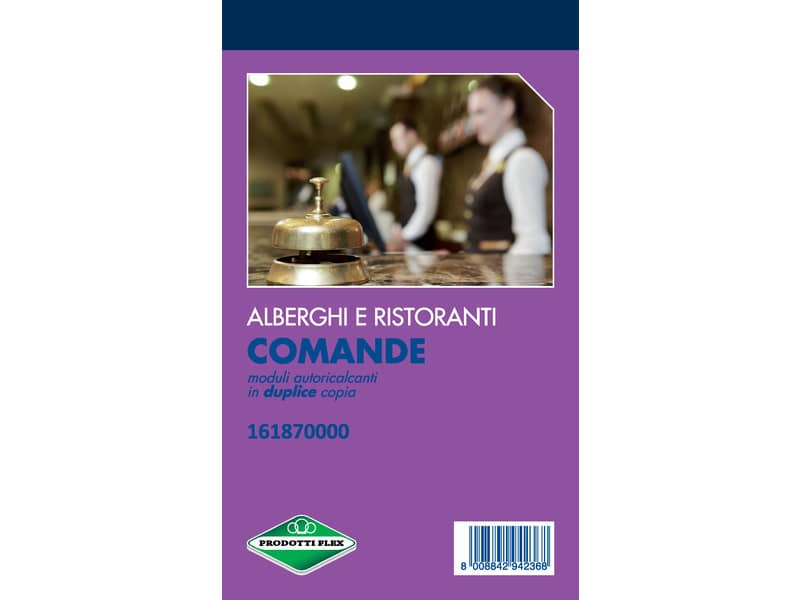 Blocco comande autoricalcanti data ufficio 16,8x10 cm - 25x2 copie autoricalcanti