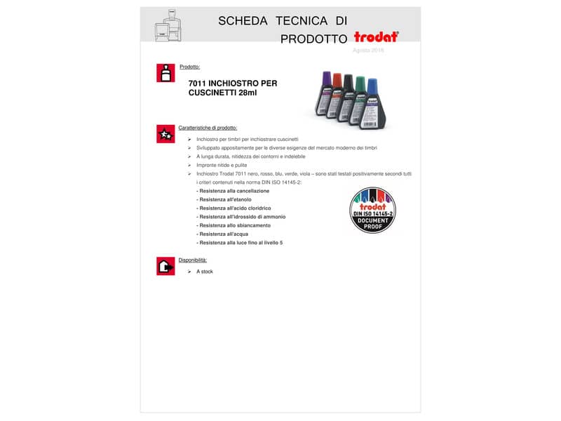 Inchiostro per timbri 7011 TRODAT 28 ml