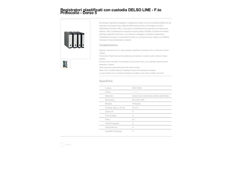 Registratore con custodia Esselte G14 Delsoline protocollo dorso 5 cm cartone plastificato