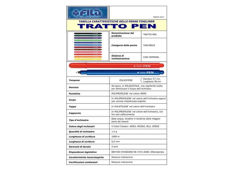 Penne a punta sintetica TRATTO Pen Metal 2 mm assortiti barattolo da 50 - F807100