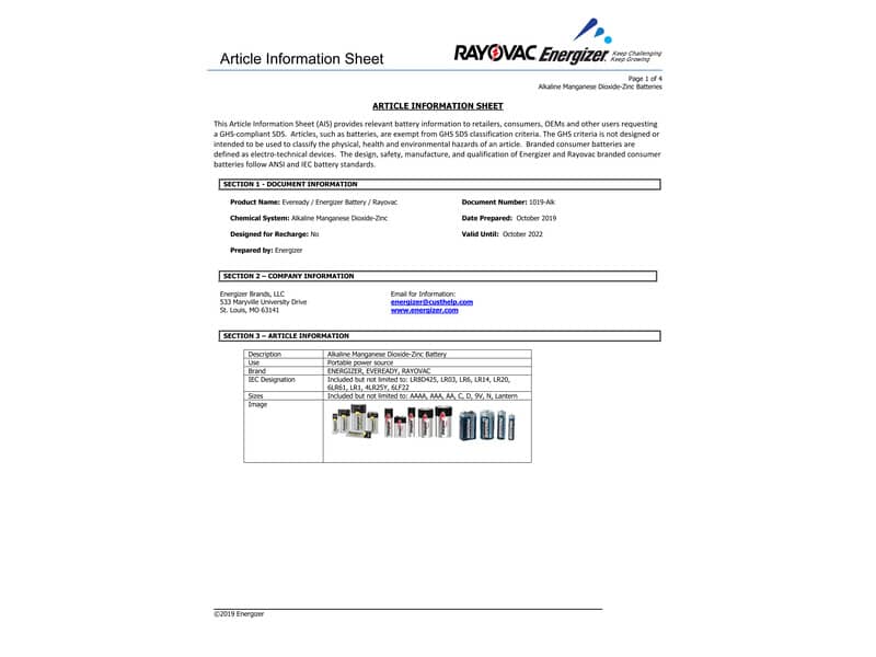 Batterie ENERGIZER Max AAA conf. da 8 - E300835800