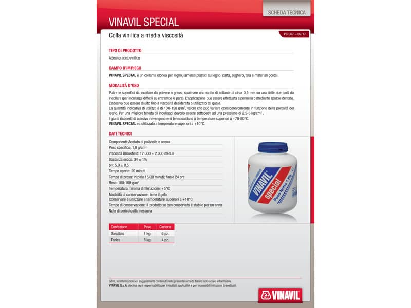 Colla vinilica Vinavil Special Universale 1 kg - D0648