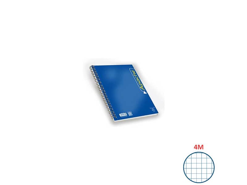 Blocco spiralato Pigna Apache quadretti 4M - A4 140 fogli assortiti - 02138064M