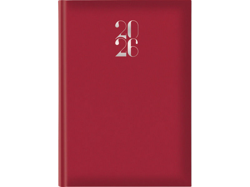 Agenda 2026 Settimanale 17x24 cm Gommato rosso 26-054800403C