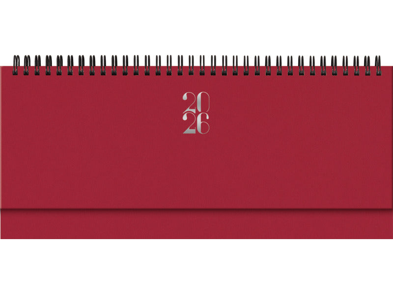 Planning 2026 spiralato 29,8x10,5 cm Gommato rosso 26-023000403C