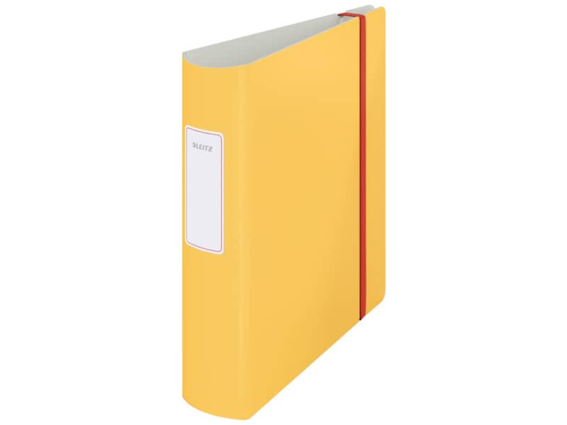 Registratore Leitz Cosy Active con meccanismo a leva 180° - A4 - dorso 8,2 cm - giallo caldo