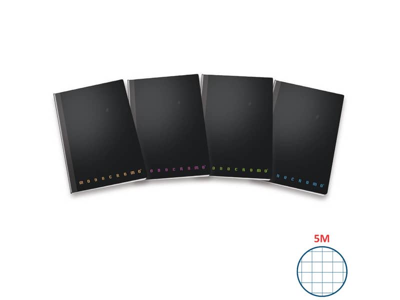 Quaderno a righe Pigna Maxi filo singer 1R 62 ff cover pp monocromo assortiti - 80 gr. A4 - Conf. 5 pezzi 02312181R