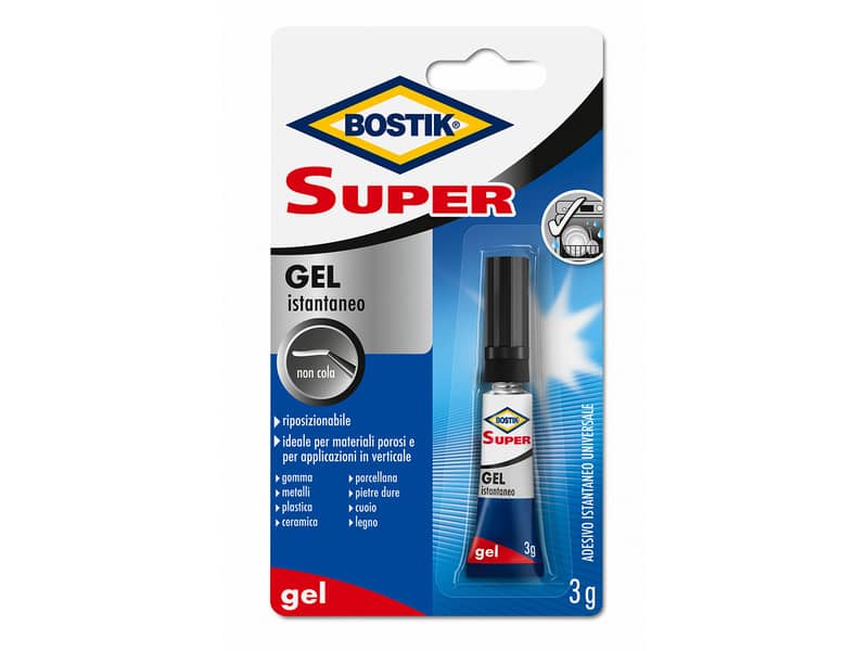 Adesivo invisibile Bostik Super Gel istantaneo - tubetto 3 gr D2740
