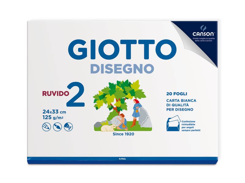 Album da disegno Giotto Disegno 2 125 g - 24x33 cm ruvido 20 fogli