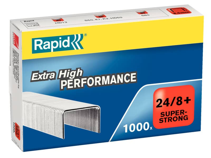 Punti metallici Rapid Super Strong 24/8+ conf. da 1000