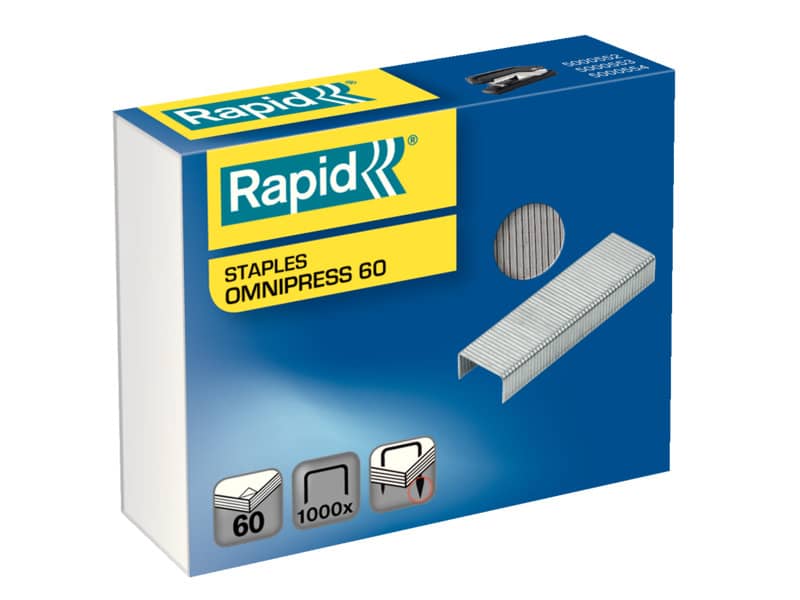 Punti metallici Rapid 26/8+ Omnipress fino a 60 fogli conf. da 1000