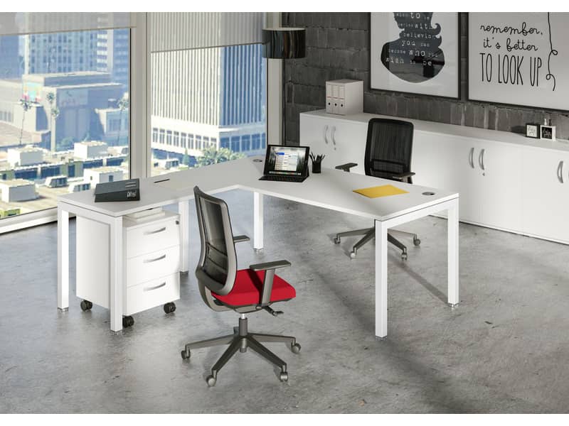 Armadio alto con ante battenti bianco 80x46xH.181,8 cm in melaminico linea Bridge/Flex Artexport - BH+AH/3