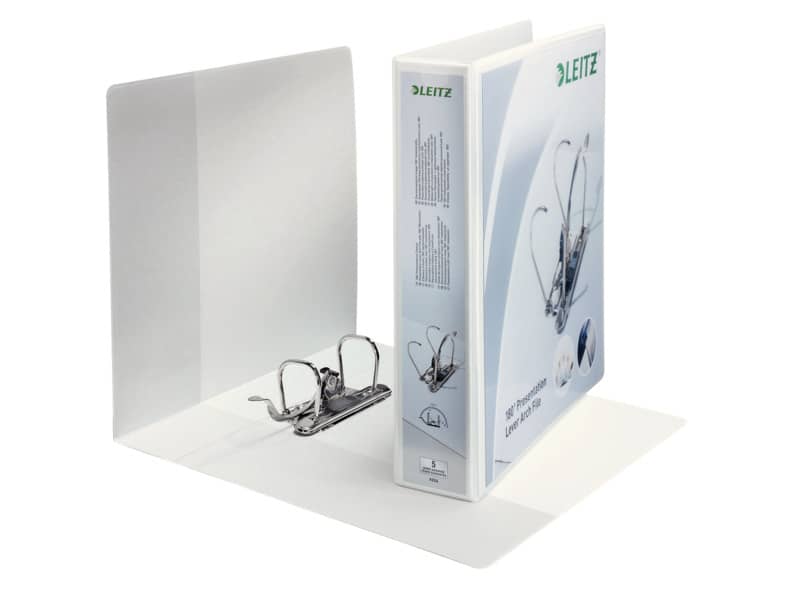 Raccoglitore a leva a 2 anelli bianco Leitz dorso 50 mm