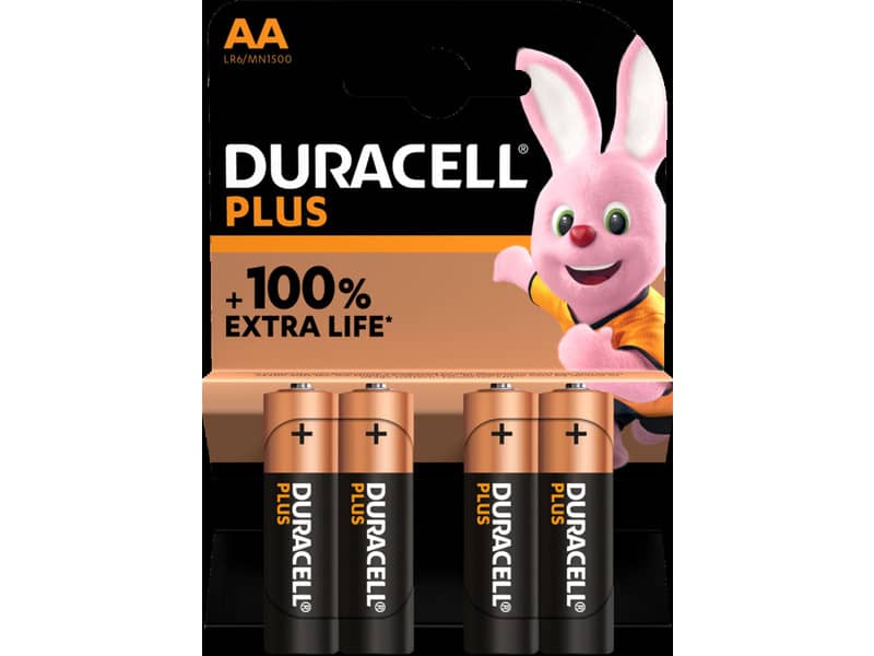Batterie alcaline Duracell Stilo AA - - blister da 4