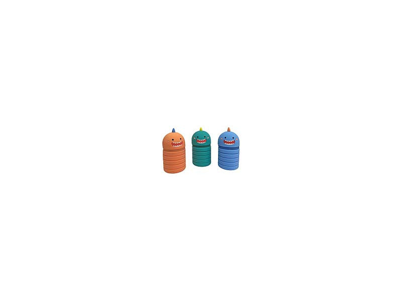 Astuccio portapenne in silicone Donau Pop-Up - fantasia mostri - conf. 6 pz