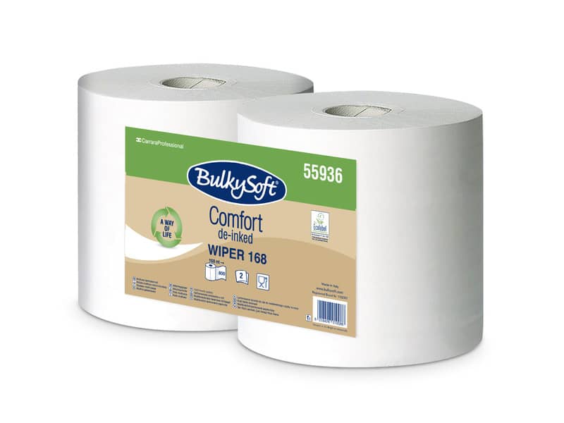 Bobina Multiuso 2 veli Bulkysoft Comfort Wiper 168 mt - bianco - Conf. 2 rotoli - .E10