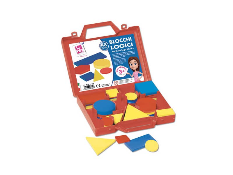 Blocchi logici - valigetta 48 pezzi CWR assortiti